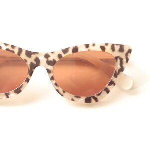 Like New Black and White Leopard Downtown Lele Sadoughi Cat Eye Sunglasses
